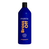 Matrix Brass Off Профессиональный синий оттеночный кондиционер для темного блонда, 1000 мл
